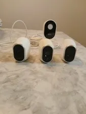Arlo Essential Indoor Security Camera And Three Arlo Cameras Model VMC3030