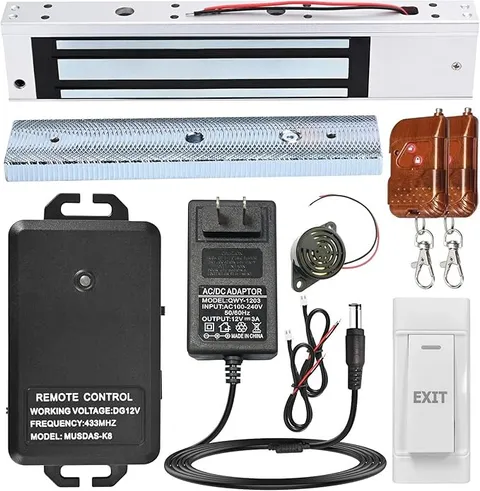 600lbs Power Fail Safe Magnetic Door Lock Kit with Remote