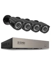Weatherproof Surveillance DVR System 4 Cameras 1080P