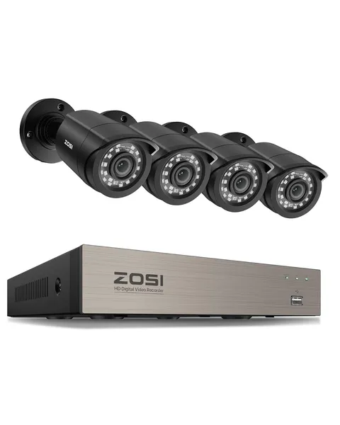 Weatherproof Surveillance DVR System 4 Cameras 1080P