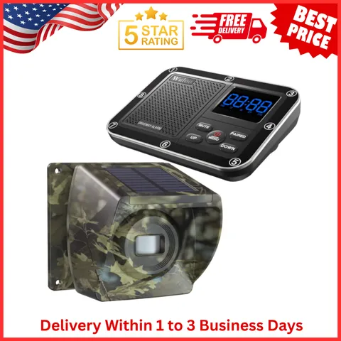 Solar Driveway Alarm Wireless 1800ft Range, Outdoor Motion Detector Weatherproof