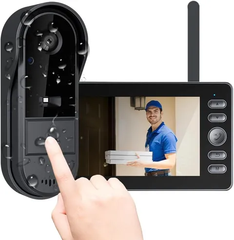 Doorbell Camera Wireless No Subscription with Monitor for Home/Apartment, Timbre