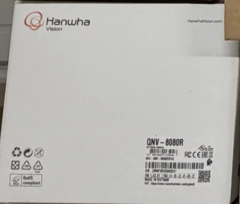 Hanwha QNV-8080R IP Network Wired Color Dome Security Camera Indoor/Outdoor