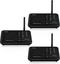 Intercoms Wireless for Home 5280 Feet Range 10 Channel 3 Code, Wireless