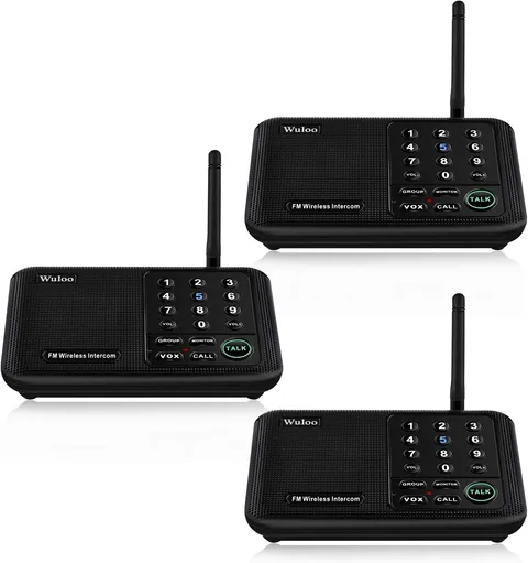 Intercoms Wireless for Home 5280 Feet Range 10 Channel 3 Code, Wireless