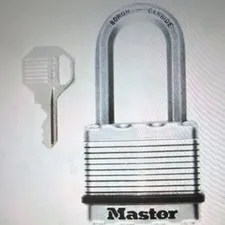 Master Lock M1XKADLJ 2in Keyed Padlock, Weather Resistant, Silver, 2 Keys