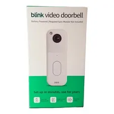 Blink Video Doorbell 2nd Gen White 1440p HD New Sealed Sync Module Not Included