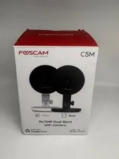 Foscam C5M 5MP 3K Dual-Band WiFi Indoor Security Camera White New Open Box Com