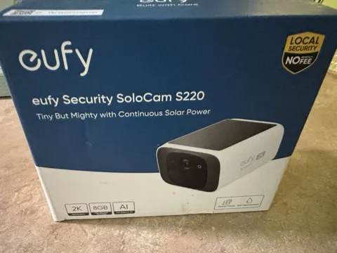 Eufy SoloCam S220 2K Solar/Battery Wireless Wi-Fi Outdoor Cam 8GB Alexa/Google