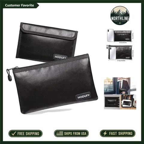 Dual-Layer Fireproof Money Bags - Perfect for Safe Travel & Document Protection