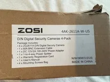 ZOSI 4AK-2611A-W-US Digital Security Camera System 4-Pack