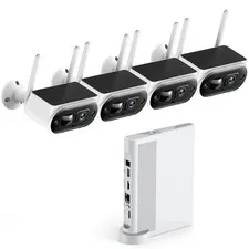 Solar Security Camera Wireless Outdoor, 2K Ultra Clear Home Security Camera S...