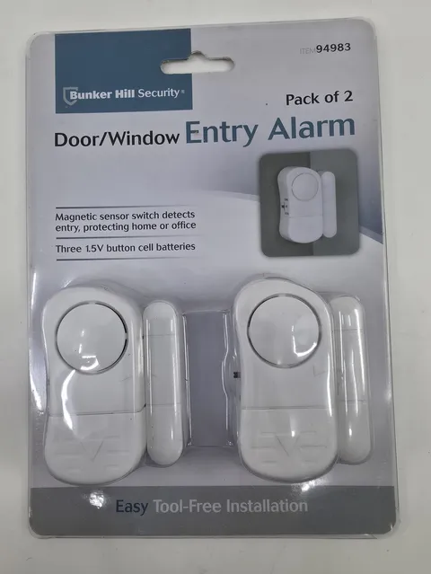Bunker Hill Security Door Window Alarm Pack of 2, 90 dB Loud, Easy Install