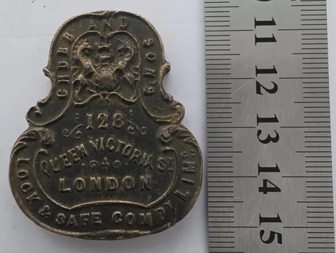 Chubb 128 Queen Victoria St London - Key Hole Escutcheon