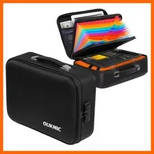 Fireproof Hard Document Box with Lock | 16"x12"x6", Portable for Home Office ...