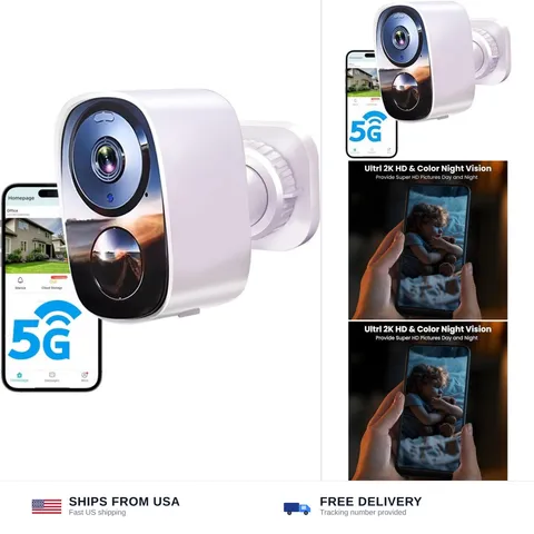 2026 Upgraded 2K Security Cameras Wireless Outdoor, Free Cloud Storage, 1-6 M...