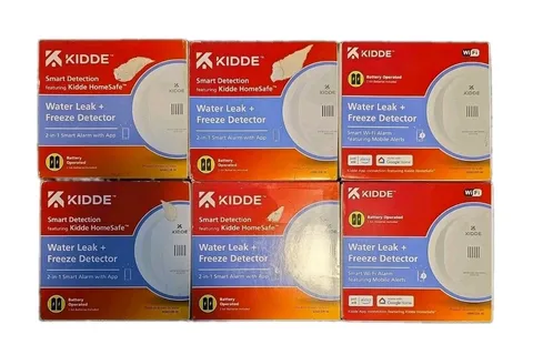 6 New Kidde Smart Water Leak and Freeze Detector WiFi Alexa Google 60WLDR-W 