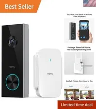 Secure Your Home with 2K Wireless Doorbell Camera & Night Vision Technology