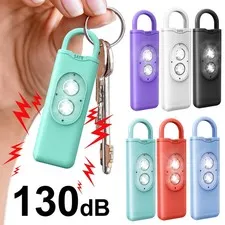Safety Alarm Siren ABS Self Defense Siren with 130dB SOS LED Light Safety Alarm