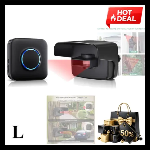 Wireless Driveway Alarms with 58 Chimes,Drive Way Alarm Motion Sensor