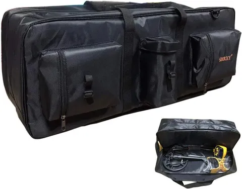 shrxy Metal Detector Carry Bag Portable Waterproof Canvas Storage Bag Double-lay