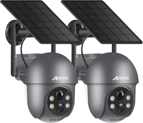 3MP Security Camera Wireless Outdoor, 2K Solar Outdoor Camera with 360° View, Sm