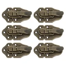 6pcs Hasp Clasp for Toolbox: Wood Box Toggle Latches Hasp Clasp - Metal Toolbox