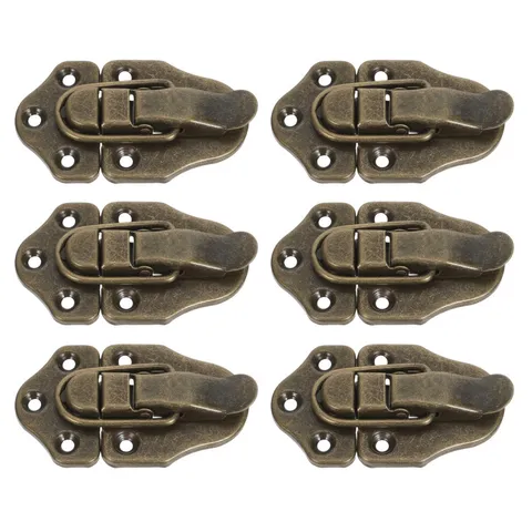 6pcs Hasp Clasp for Toolbox: Wood Box Toggle Latches Hasp Clasp - Metal Toolbox