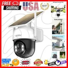 Solar Camera Outdoor Wireless for Home Surveillance,Fixed Solar Panel