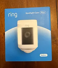 Ring Spotlight Cam Plus Battery Wi-Fi IP 1080p Indoor/Outdoor White Camera