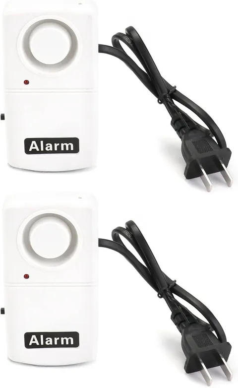 Power Failure Alarm 2 Pack Automatic Power Cut Failure Outage Alarm 120db LED