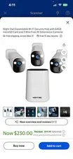 Night Owl 2K HD Battery Wi-Fi System Home Security Hub, 3 Cameras Indoor/Outdoor