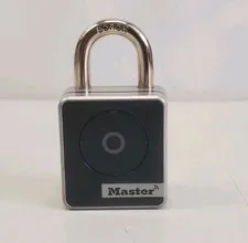 Master Lock 4400 Bluetooth Keyless Padlock Black Steel Matte Finish For Parts 