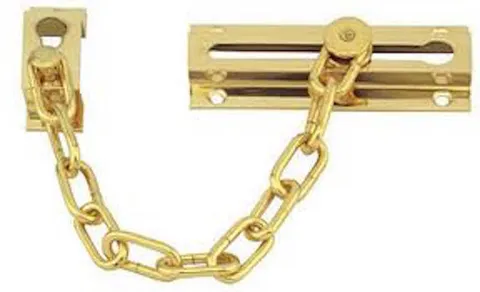 RiteFit Polished Brass Door Security Chain-FREE POSTAGE -HDCPB