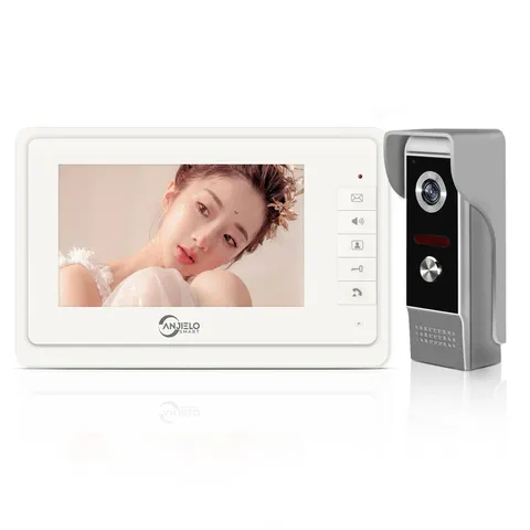 7'' Color Wired Video Door Phone Intercom System for Home Indoor Monitor Outdoor