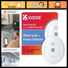 Smart WiFi Water Leak Detector & Freeze Alarm, Alexa Compatible, App Alerts, Whi