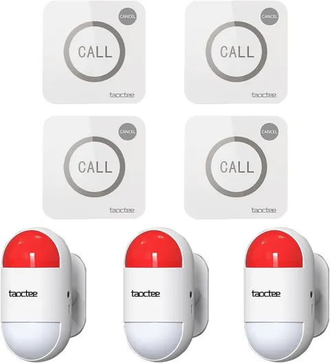 Remote Siren Panic Button Alarm for Security Strobe Siren Alarm Sound & Light Wa
