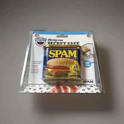 BigMouth Inc SPAM Decoy Can Secret Safe, Portable Hidden Lock, Small Plastic NEW