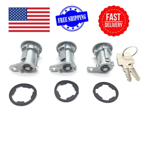 8122874K3 Door Lock Cylinder with Keys for Jeep Wrangler YJ