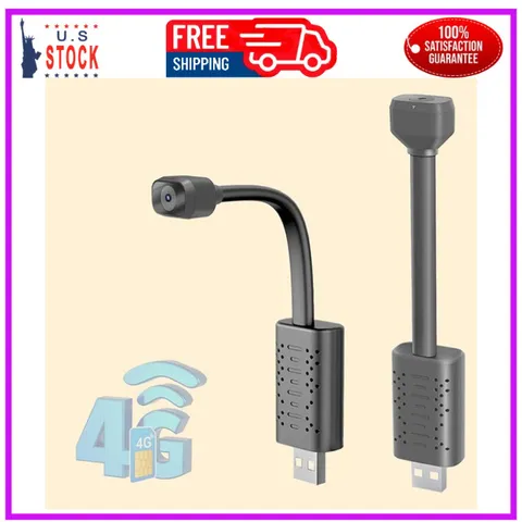 2K Mini 4G LTE Security Camera - No WiFi Needed, Night Vision & Motion Detection