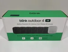 Blink Outdoor 4 XR , 6  Camera System w/Sync Module Included - New Sealed