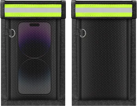 Cell Phone and Car Key Faraday Bags 2 Pack Signal Blocking Pouch EMP Waterproof