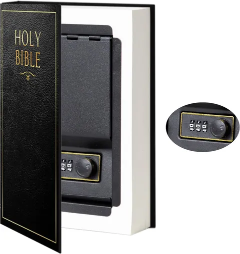 Diversion Safe Book Small Fake Bible Safe with Combination Lock Hidden Safe in