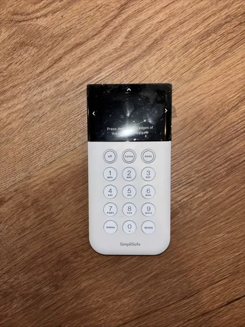 SimpliSafe SSKP3 Keypad White Wireless Touch-to-Wake Home Security GEN 3 Open