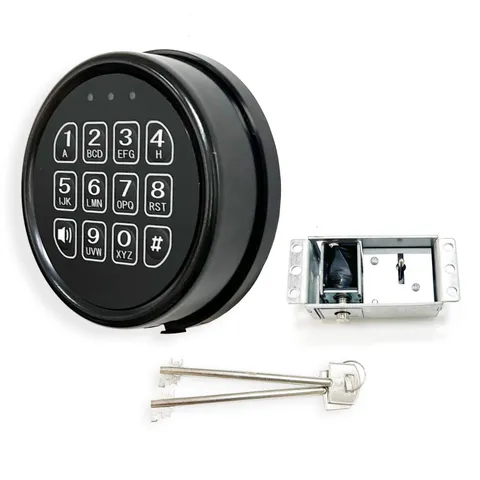 YOSEC Gun Safe Lock Replacement with Black keypad and Solenoid Override Key, ...