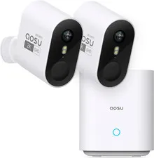 Aosu 2K QHD Battery Security Cameras Wireless Outdoor System, 2-Cam-Kit | True 2