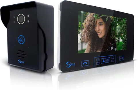 2.4GHz Wire-Free Video Doorbell,7Touch MonitorHD Intercom Kit for Home/Apartment