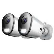 Plug-in Wireless 2K HD Indoor/Outdoor Deterrence Camera with 2-Way Audio (2 C...