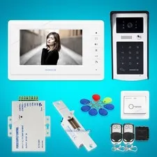 7inch Hands-free Video Door Entry Call System Electric Strike Lock Set Included