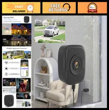 8MP 4K No Drill Indoor/Outdoor Camera, WiFi, Night Vision, AI Detection, 32GB SD